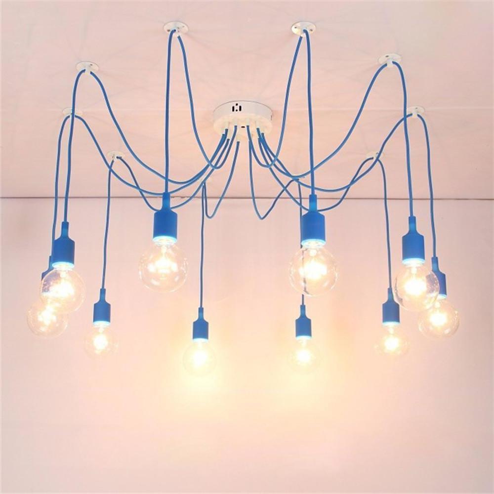 Cluster Spider Pendant Lighting 10-heads DIY Adjustable Ceiling Lights