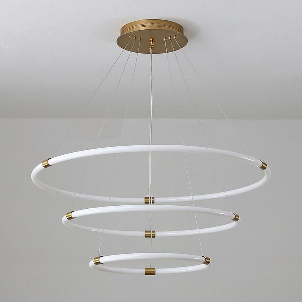 Surround Circle LED Chandelier: 2/3-Light, 4000K, Acrylic