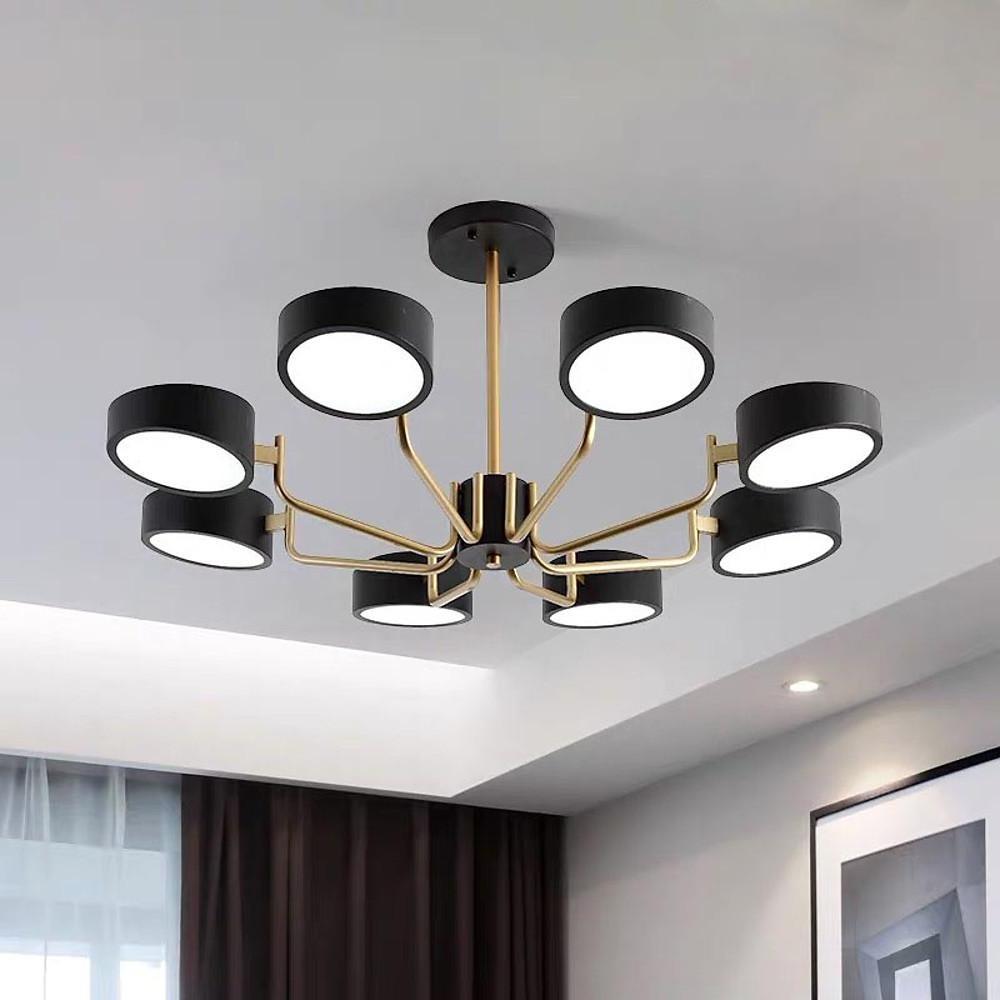 8-Light Tasking Chandelier - Fixed 24'' Height, 3000K-5400K