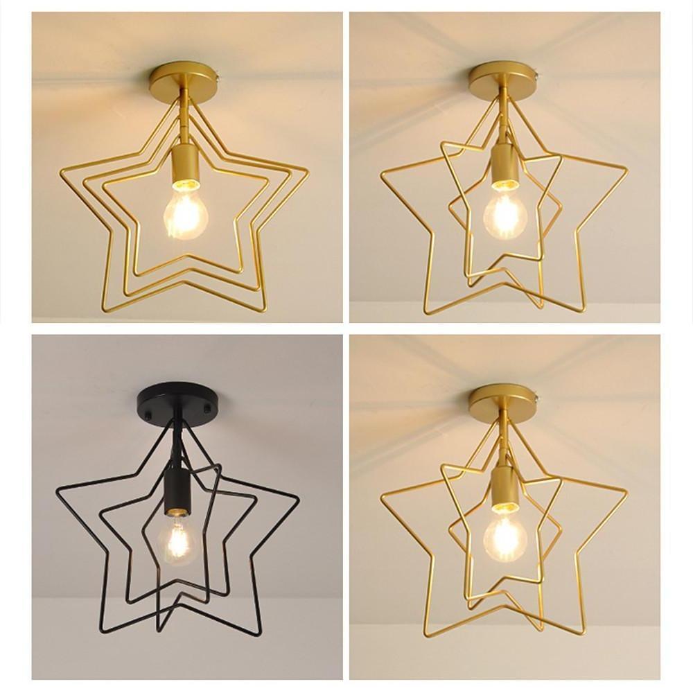 Multiple Metal Star LED Modern Pendant Lighting Hanging Ceiling Lights