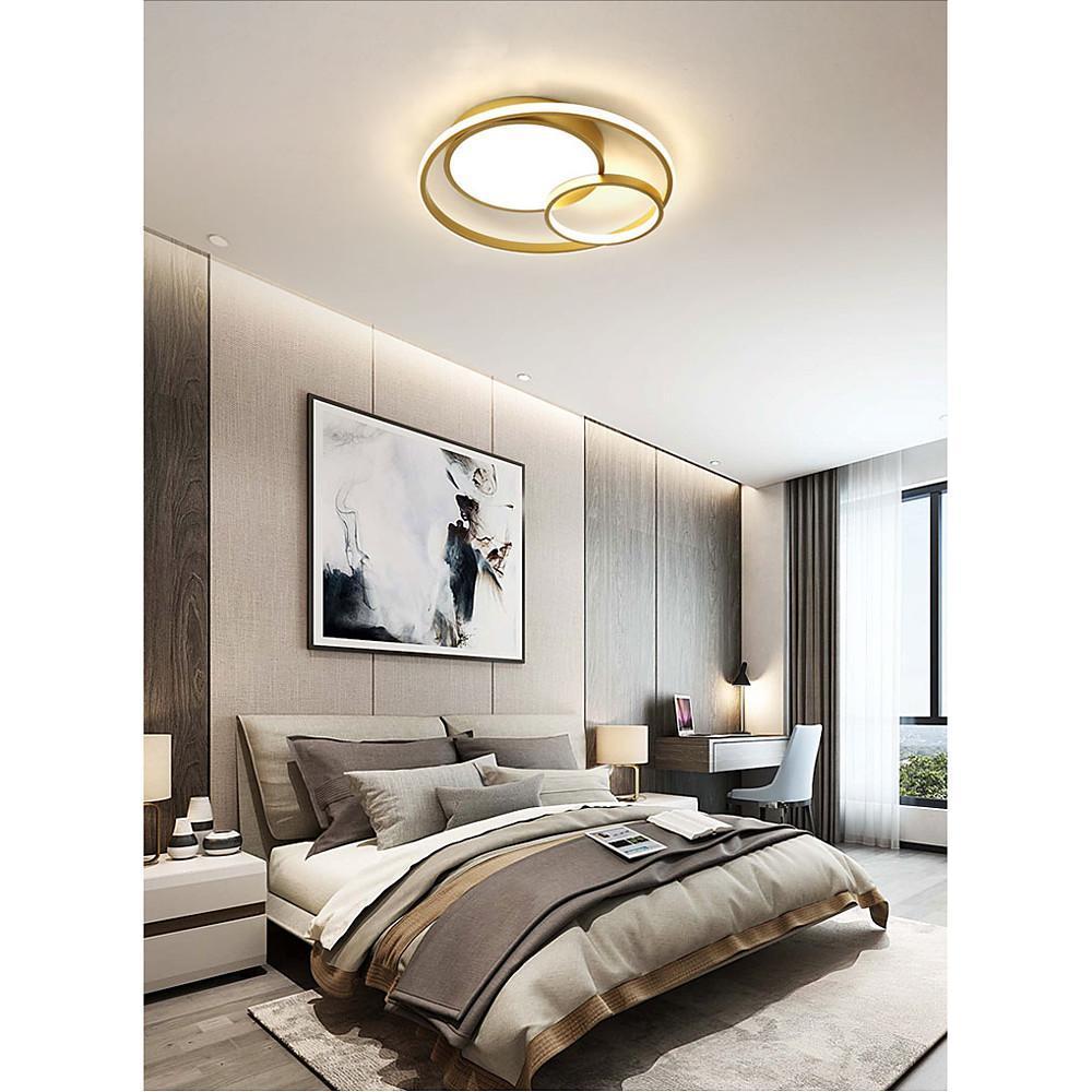 3 Ring Minimalist Acrylic LED Flush Mount Ceiling Light for Bedroom