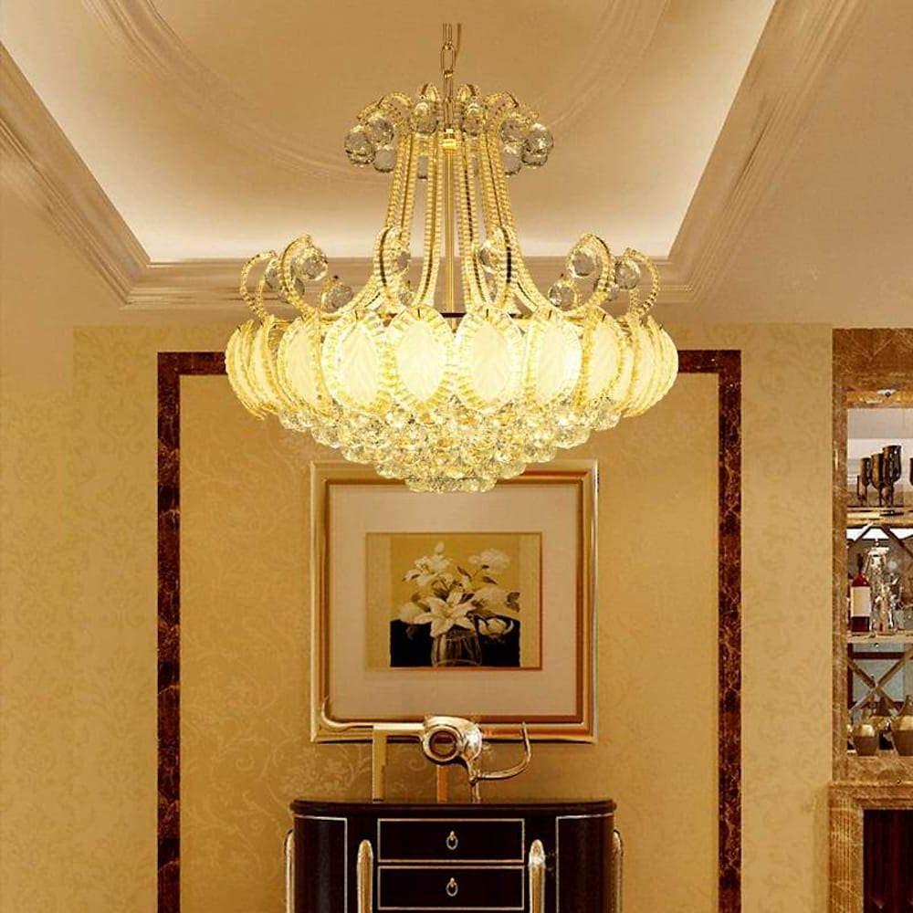 8-light Modern Gold/Silver Vintage Crystal Chandeliers For Living Room