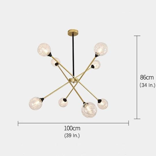 LED Modern Glass Sputnik Chandelier Pendant Light Hanging Lamp Island Lights