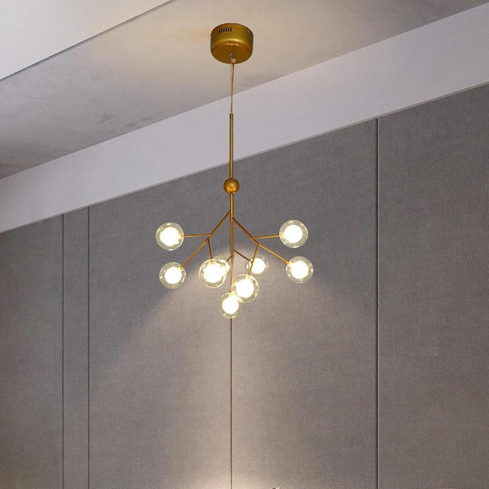 Nordic Style Sputnik Cluster Design Chandeliers Metal Kitchen Lighting Dining Room Lighting Ceiling Light 9 Bulbs