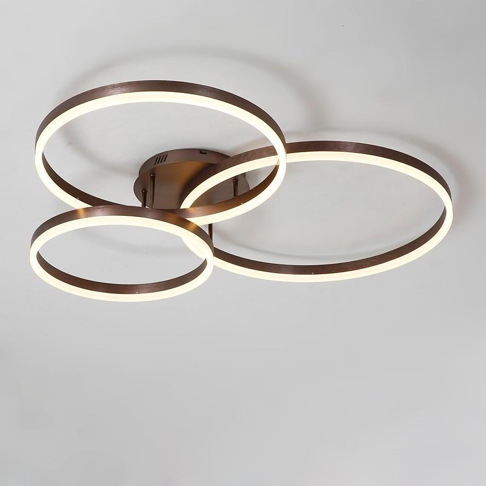 3 Circle Minimalist Acrylic LED Flush Mount Ceiling Light for Living Room