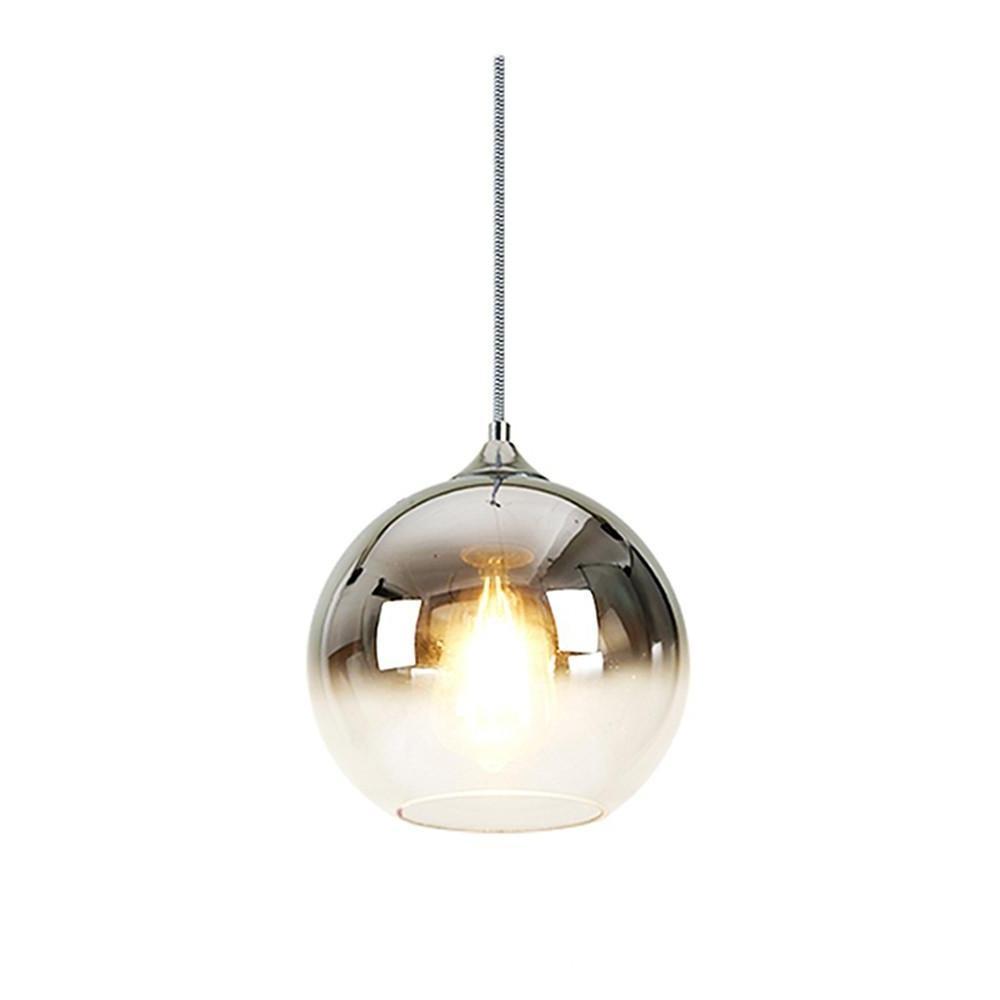 Gradient Color Glass Metal Globe Kitchen Island Pendant Lighting Ceiling Light