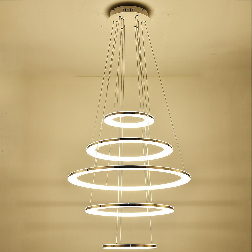 Adjustable Contemporary Chandelier Light Mid-century Chandeliers with 5 Tiered LED Lights