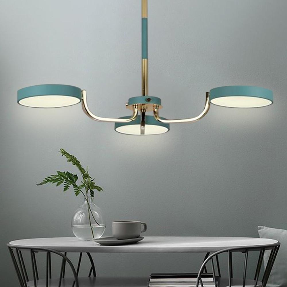 3 Lights Circular LED Modern Chandeliers Kitchen Pendant Lighting