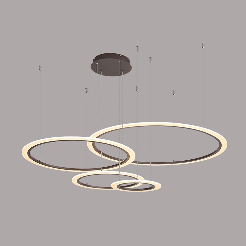 LED 4-Rings Geometric Shapes Pendant Light Floating Ring Living Room Ceiling Lights