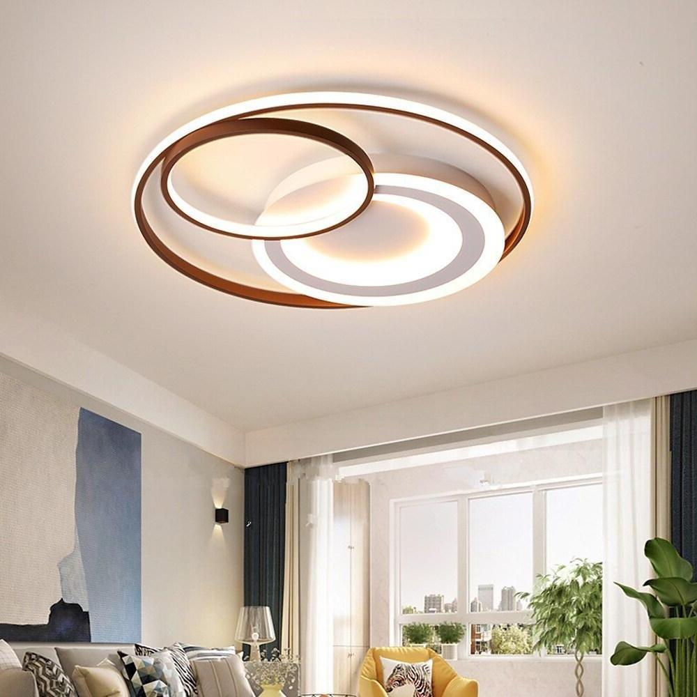 3 Rings Dimmable LED Modern Ceiling Lights Flush Mount Lighting Ceiling Lamp