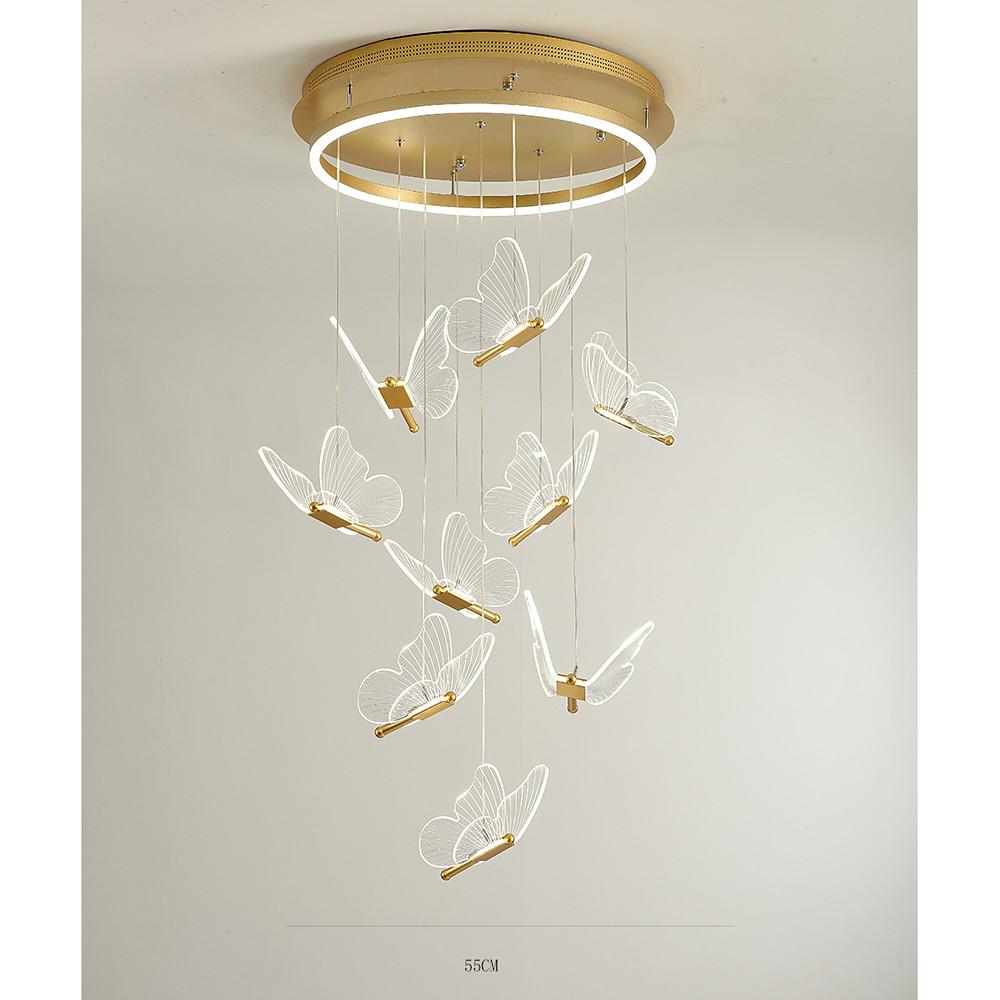 Butterfly Shapes Design Pendant Lighting Acrylic Metal Island LED Living Room Ceiling Lights