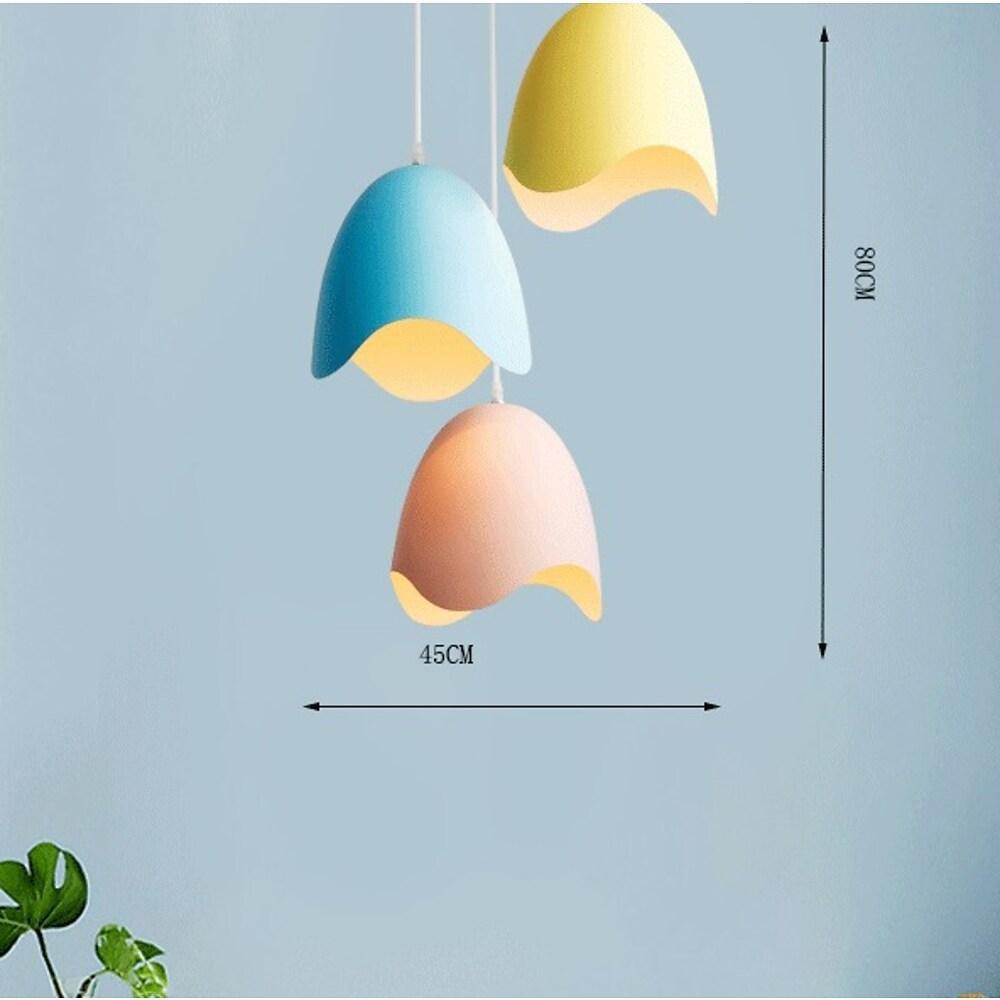 3-light Half Eggshell Shaped LED Modern Pendant Lighting Island Lights