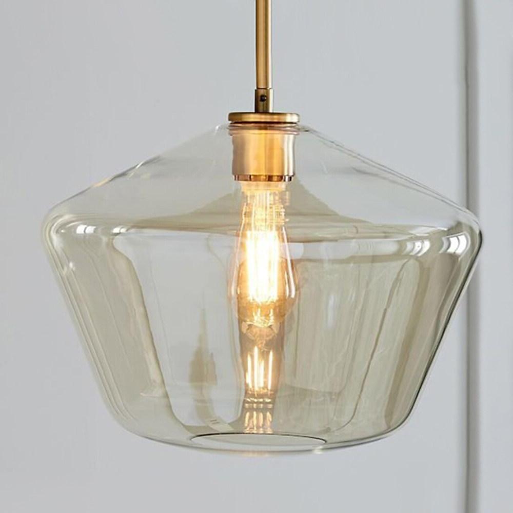 Nordic Classic Copper Glass Pendant Lights Industrial Style Droplight