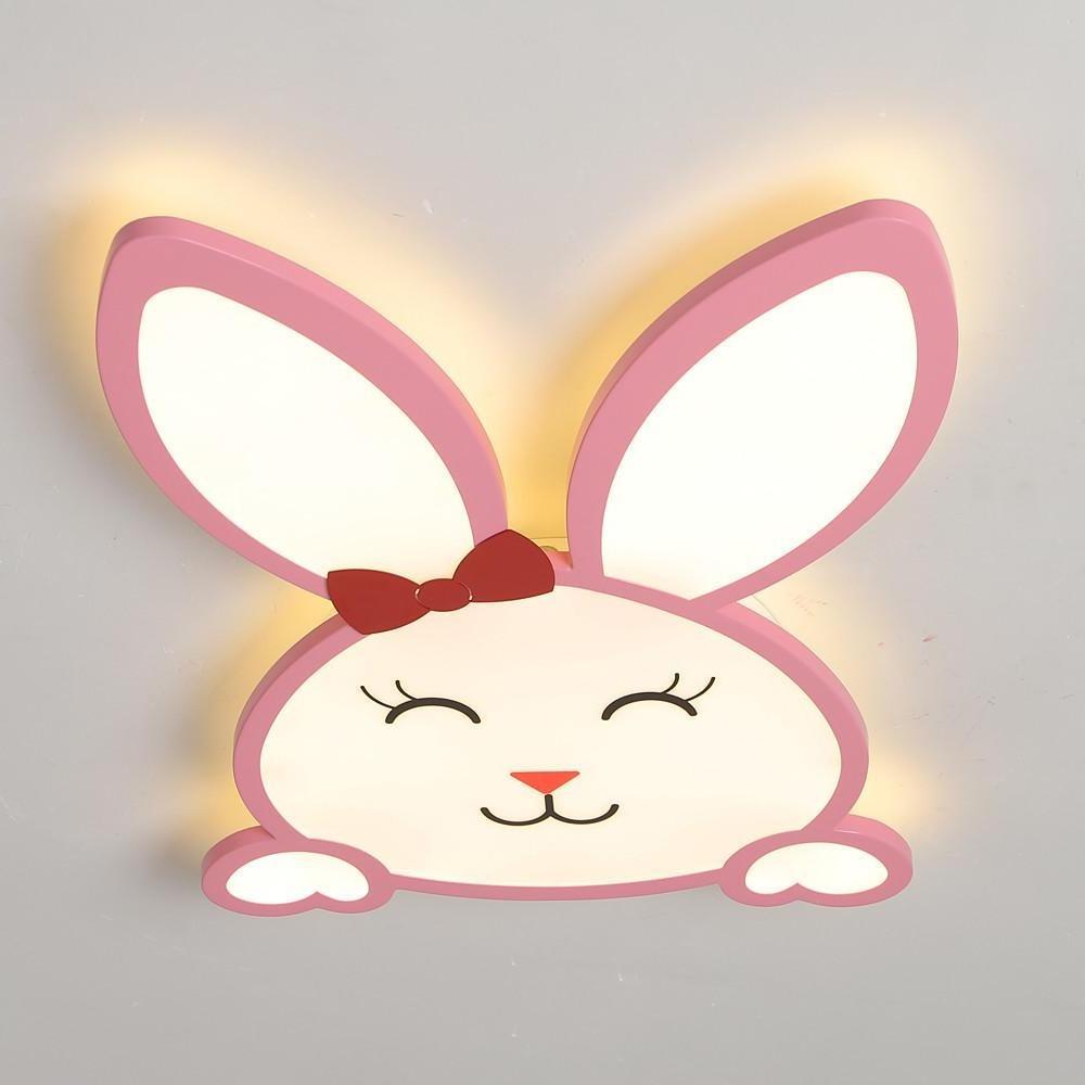 Novelty Bunny LED Flush Mount Ceiling Light for Baby Kids Lighting