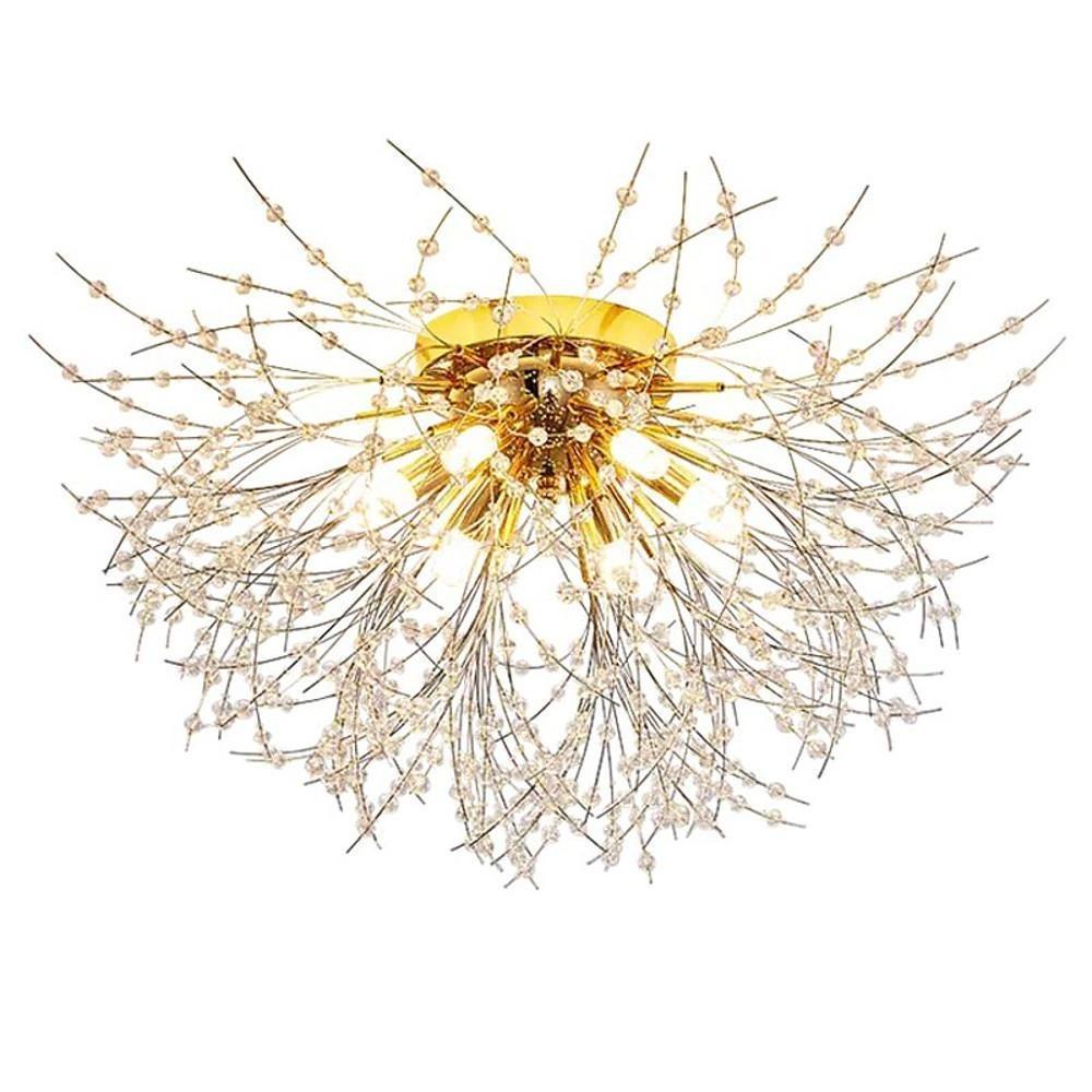 Classic Metal Crystal LED Traditional Flush Mount Lighting Ceiling Lights