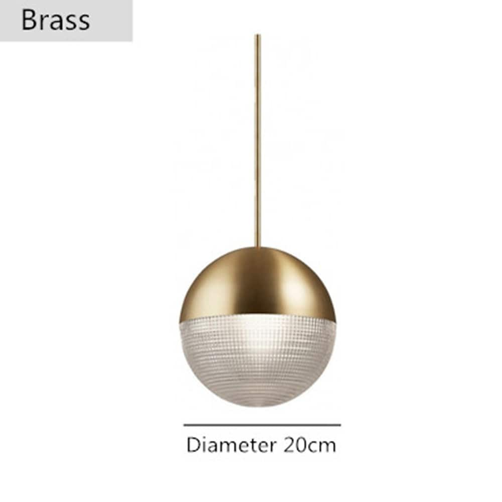 Round Ball Electroplated Glass Metal LED Nordic Pendant Lighting Island Light