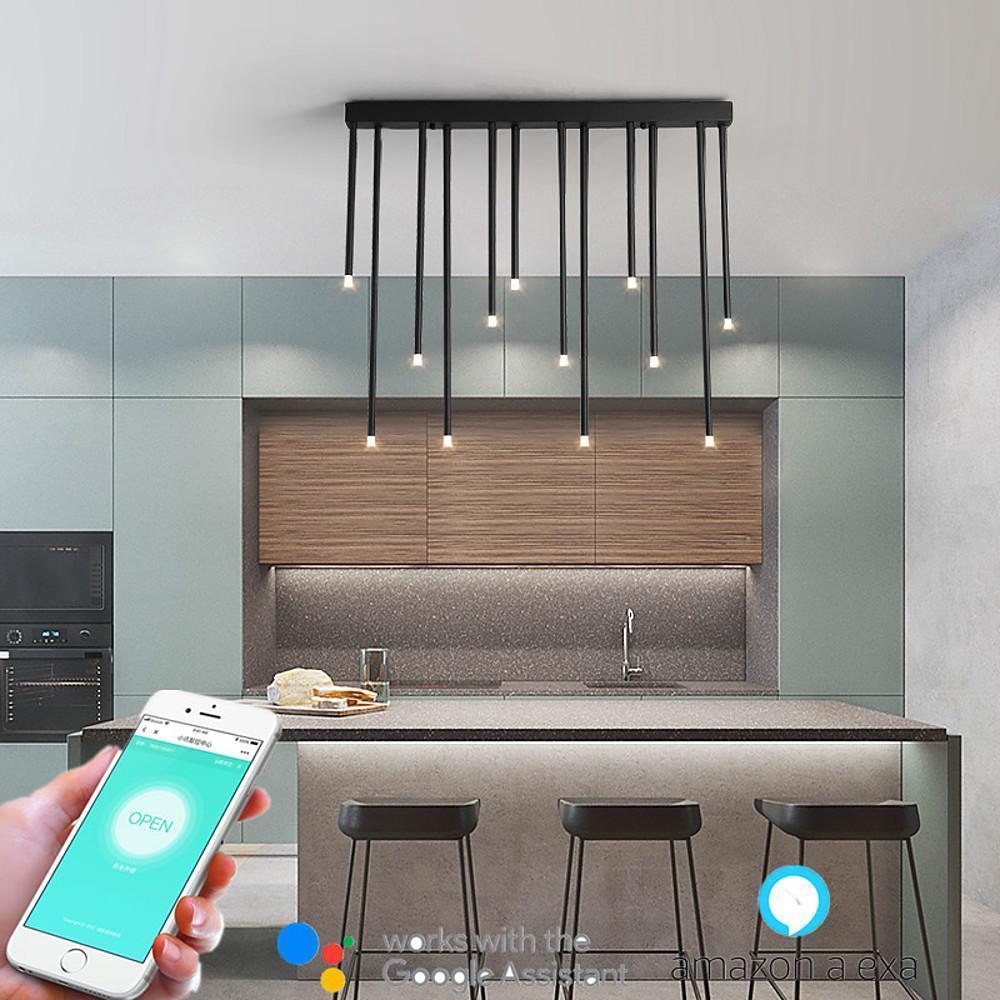 Linear Design Electroplated Metal LED Wireless Control Ceiling Lights