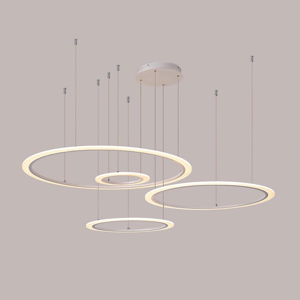 4 Circles Random Sizes Multi Light Pendant Metal Acrylic Ceiling Lights