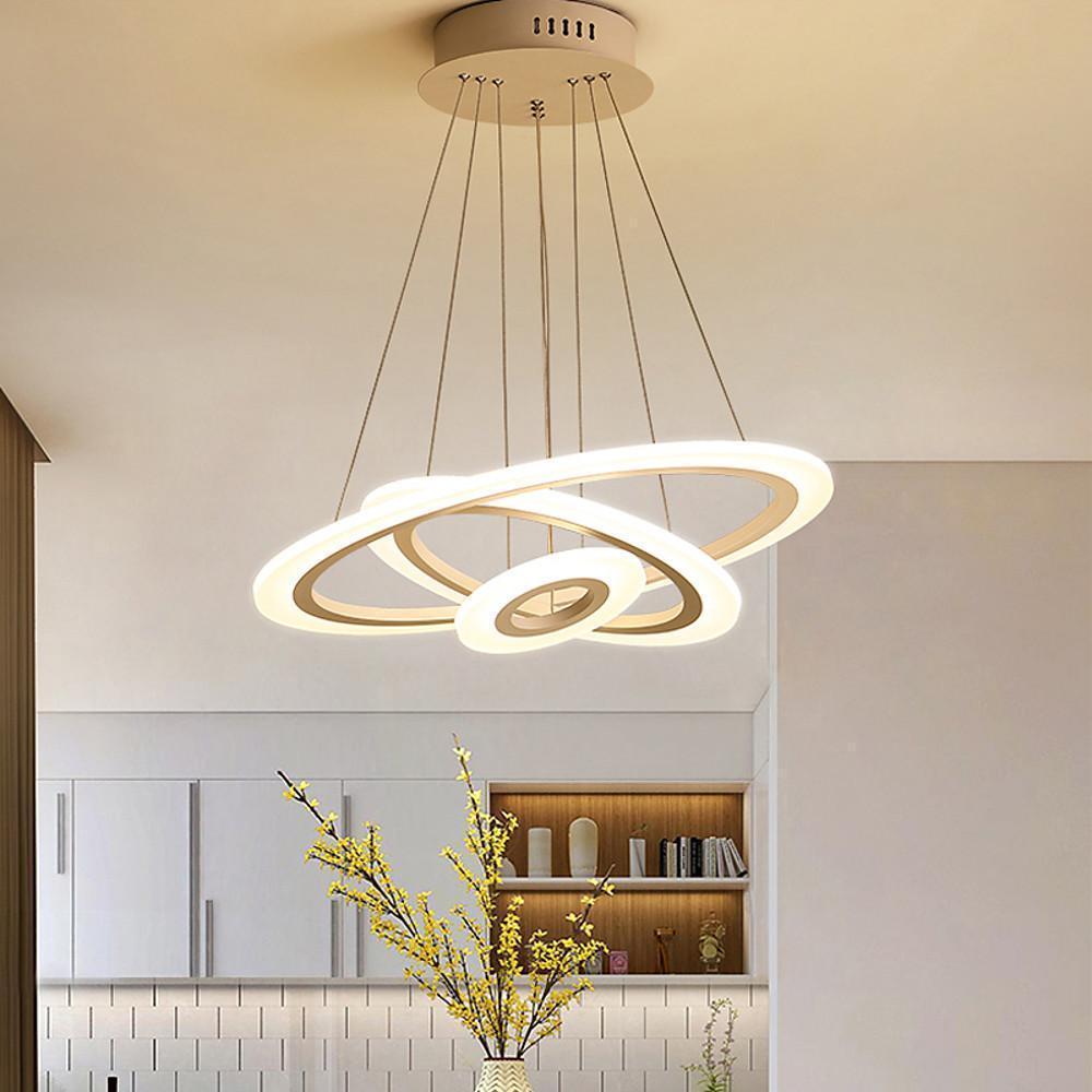 Adjustable 3 Circles LED Modern Pendant Lighting Chandelier