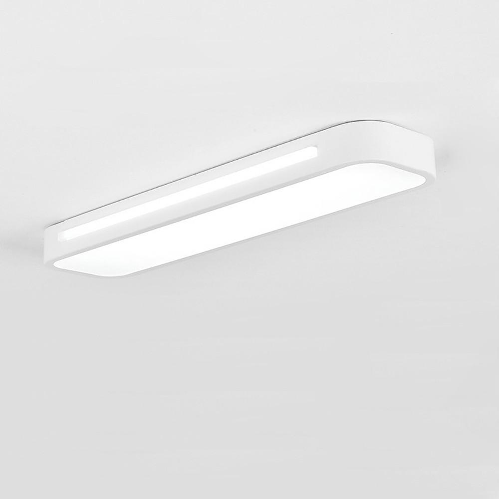 19 in. W 1-Light Long Oval LED Flush Mount Minimalist Rectangular Ceiling Light