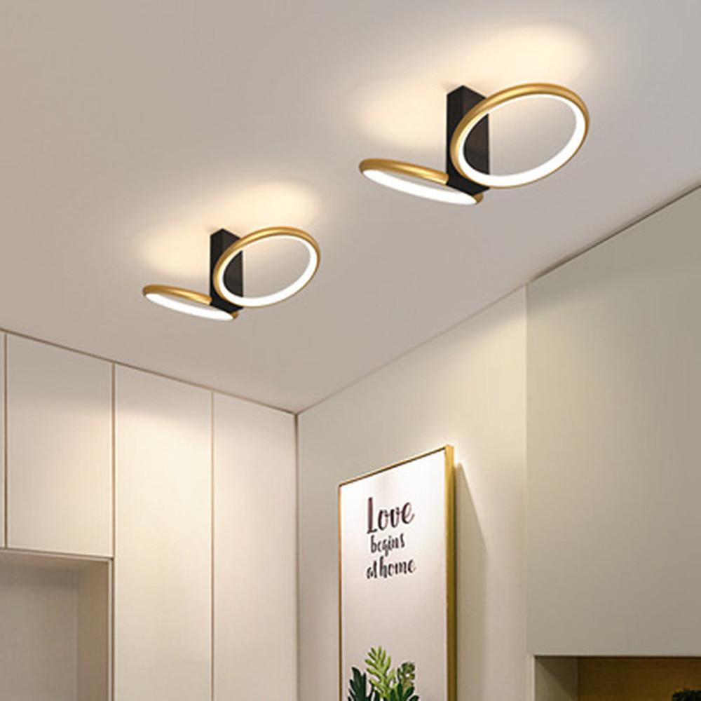 Squares Reflective Gold Flush Mount Light LED Ceiling Light