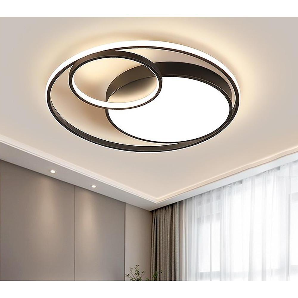 3 Circle Metal Artistic LED Flush Mount Ceiling Light for Bedroom