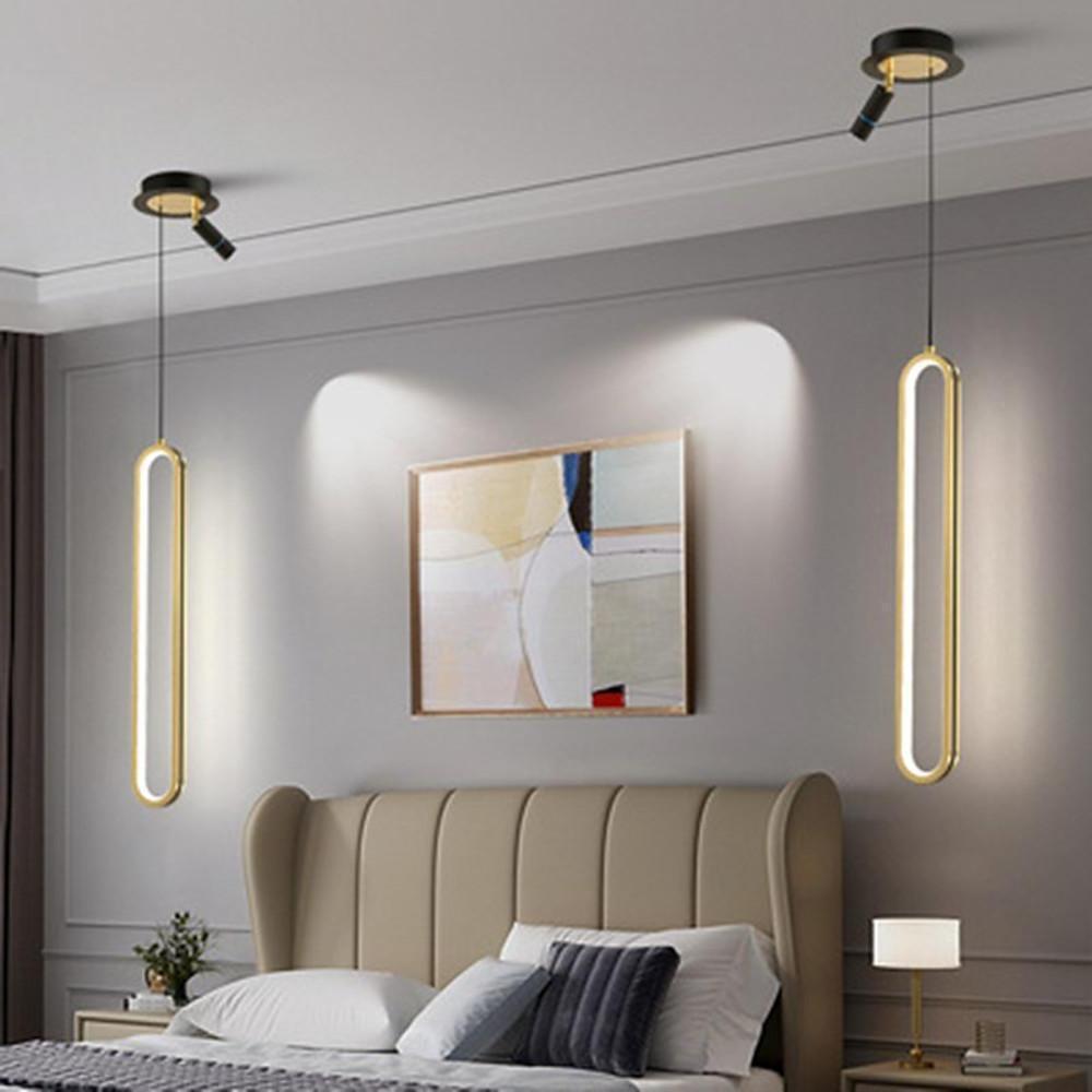 Rounded Rectangular LED Modern Pendant Light Hanging Lamp Island Lights