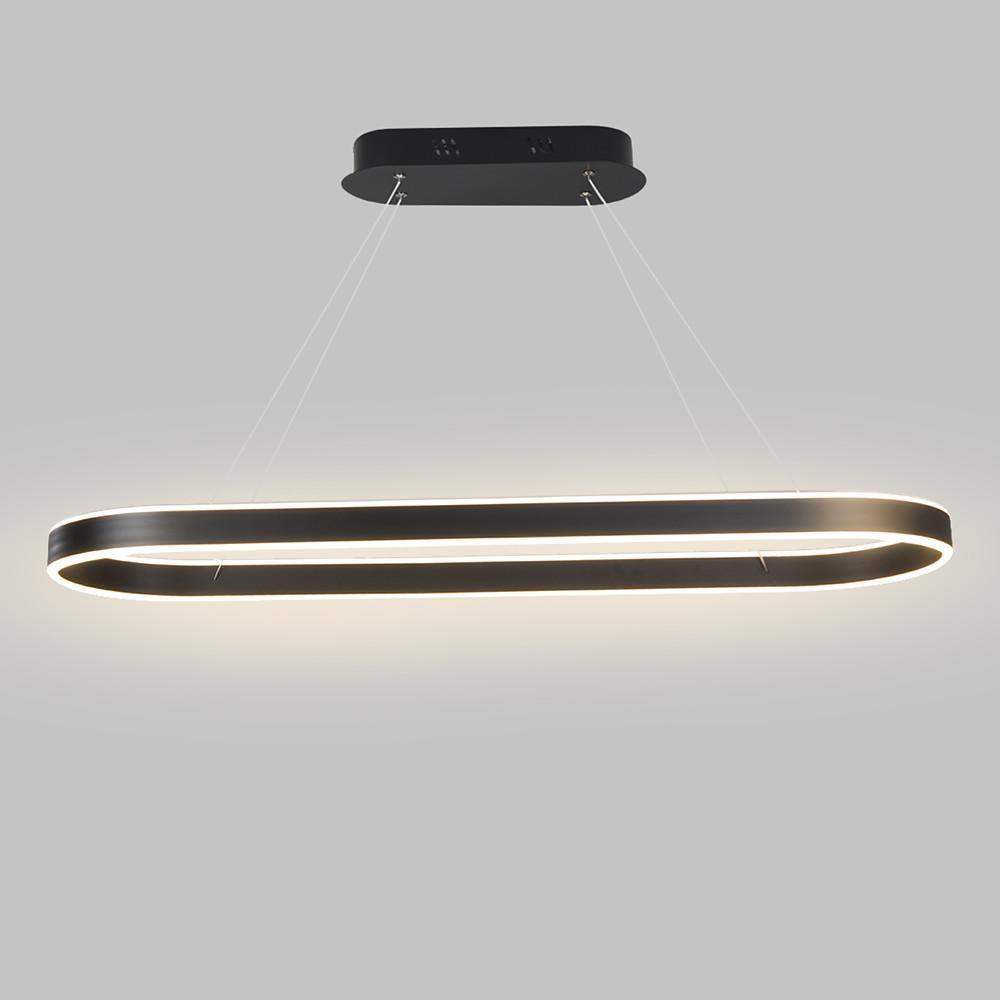 Rounded Rectangle LED Dimmable Modern Pendant Lighting Chandelier