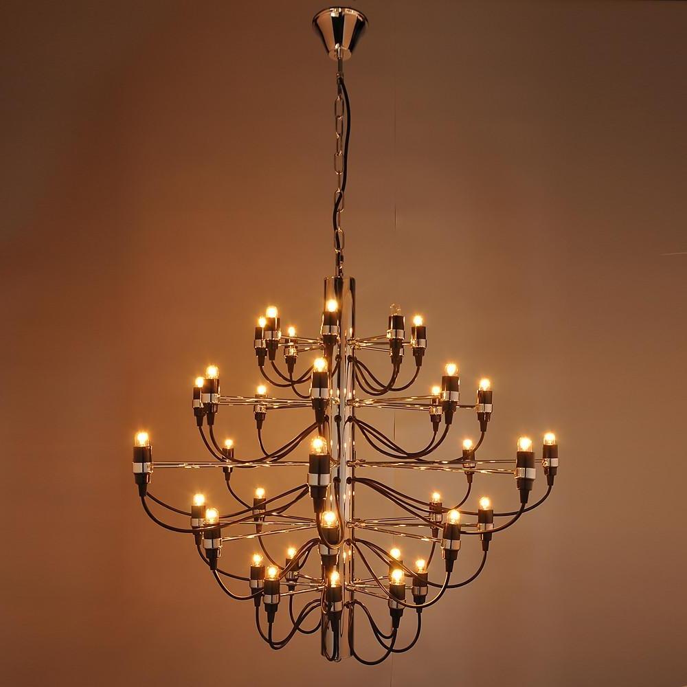 Creative 50-Light Electroplated Candlestick Design Modern Chandeliers