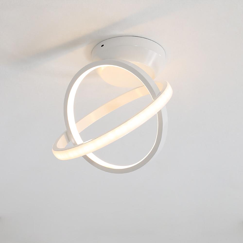 Creative Circles LED Black Modern Ceiling Lights Flush Mount Lighting