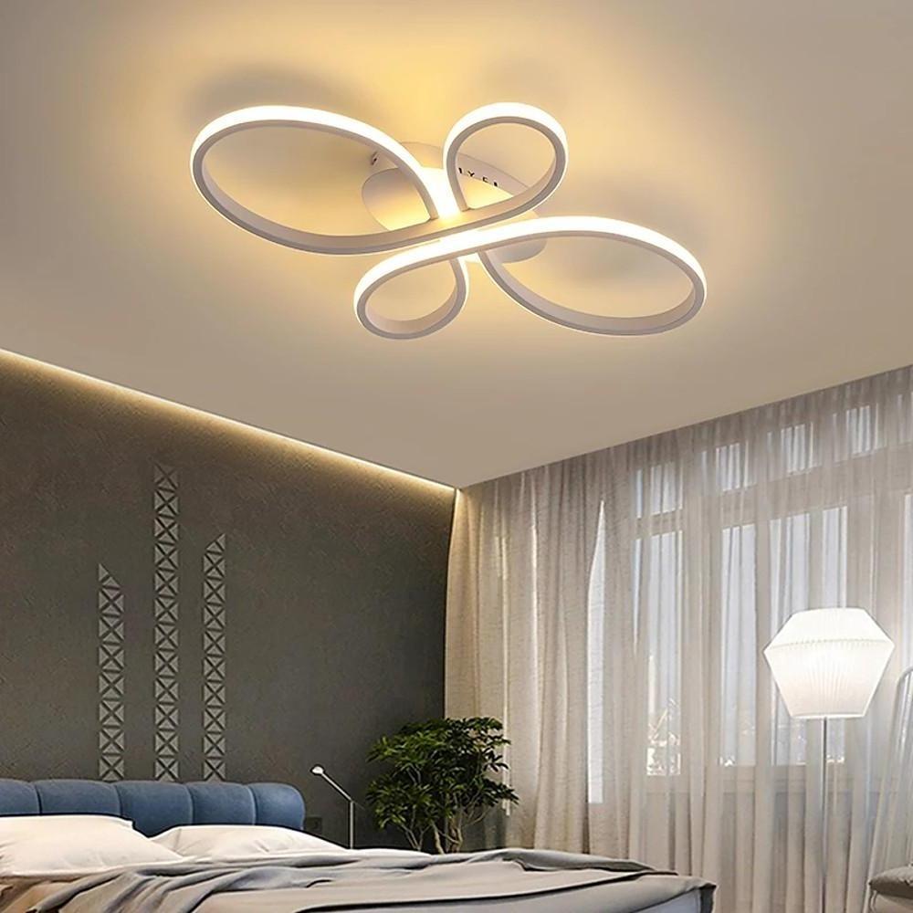 Multiple Curves Flush Mount Ceiling Light Modernist Metal Silica Gel LED Light