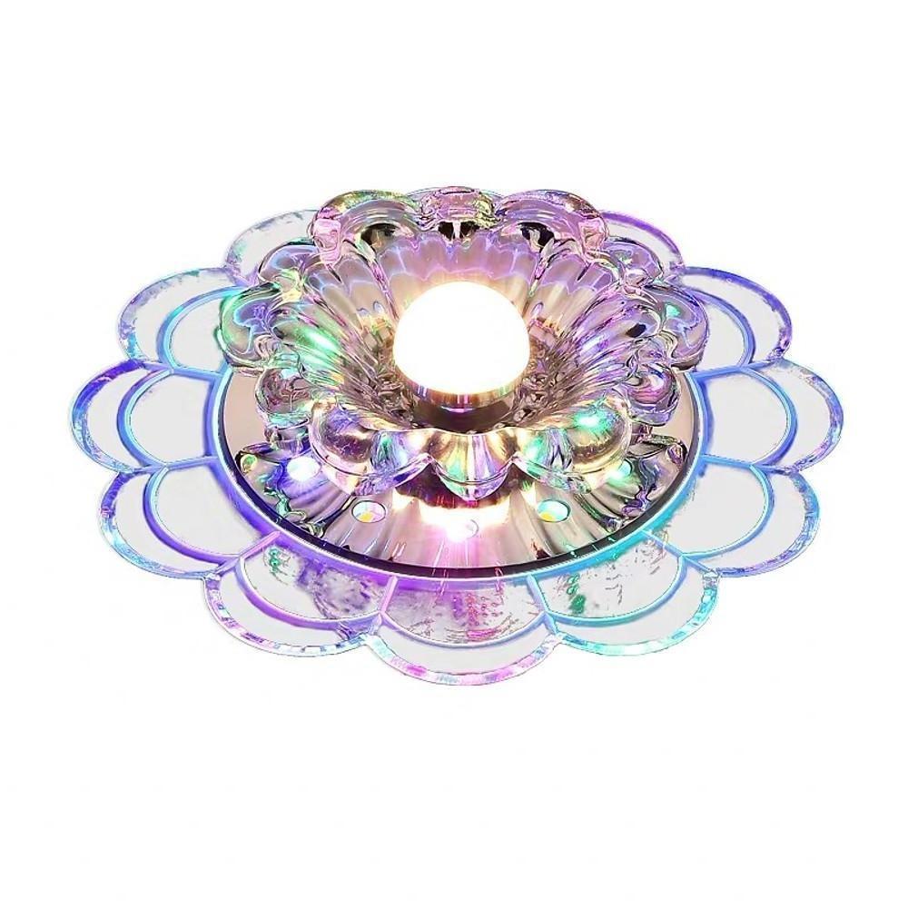 Flower Effect Entryway Lighting Crystal Metal LED Flush Mount Ceiling Light for Baby Kids