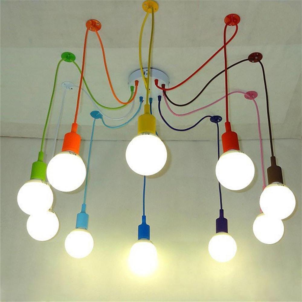 Cluster Spider Pendant Lighting 10-heads DIY Adjustable Ceiling Lights