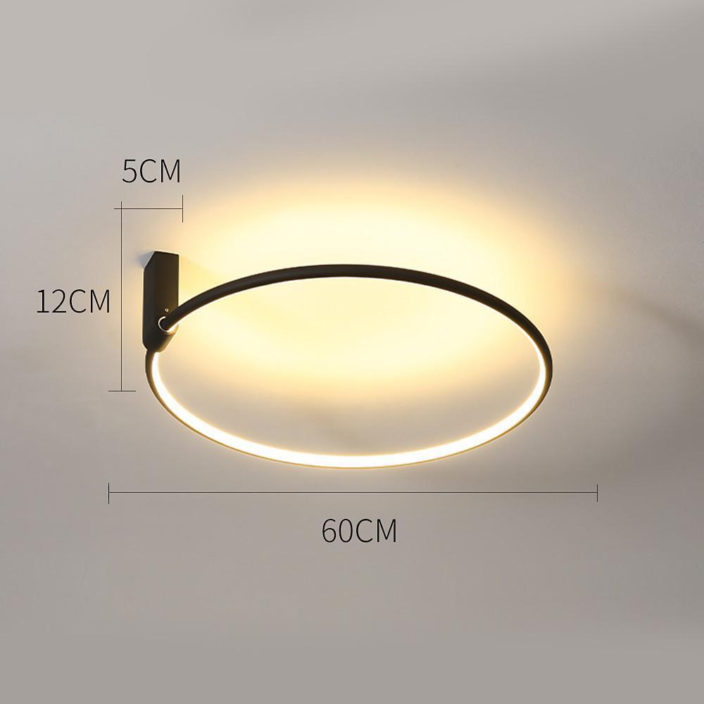 2 Circle Metal Abstract LED Flush Mount Ceiling Light for Bedroom