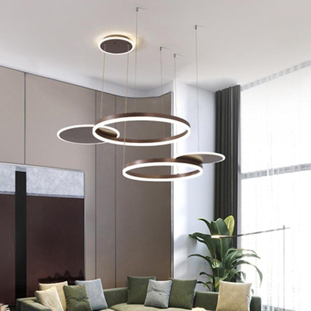 Nordic Circular LED Ceiling Chandelier with with Streamlined Light Distribution