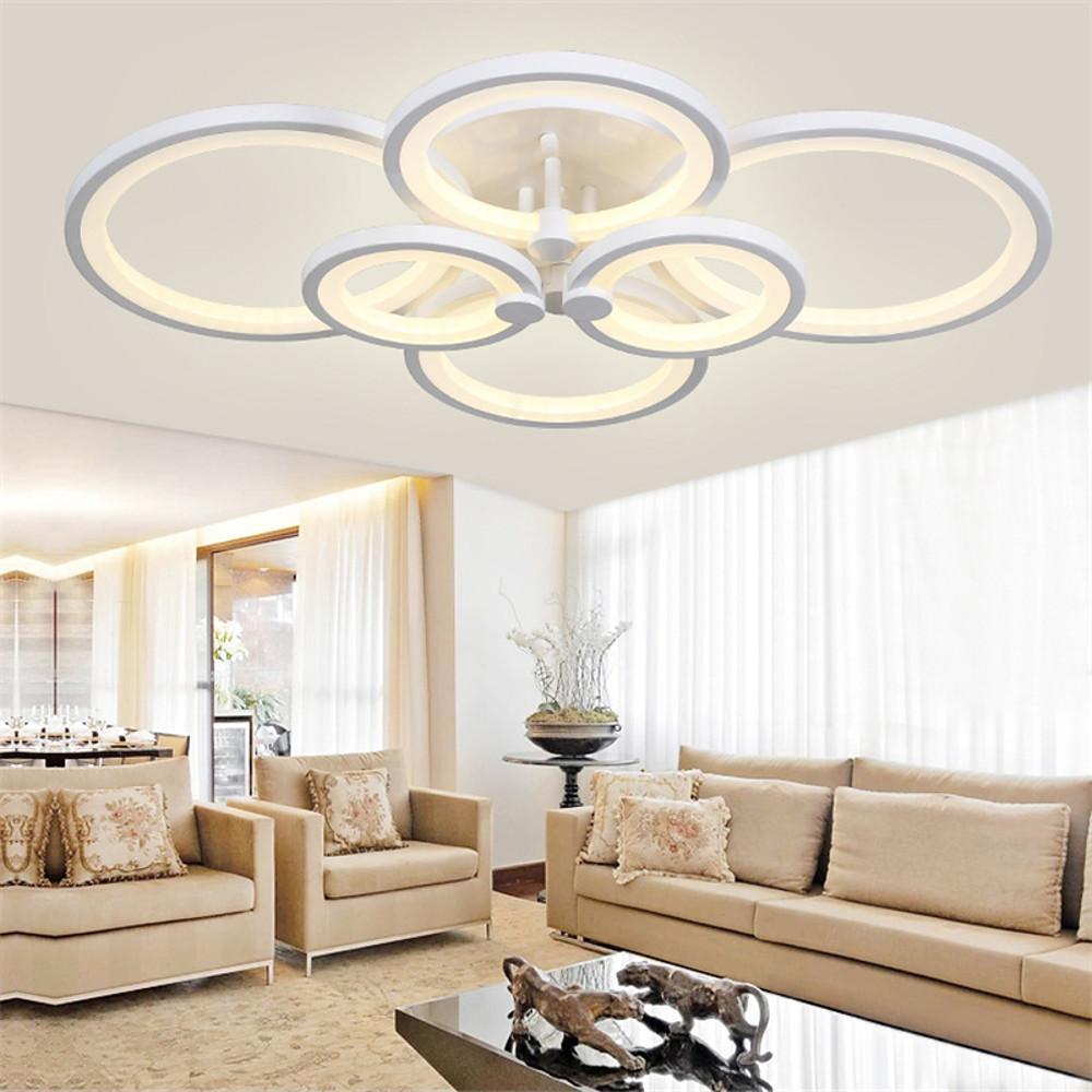 Multi Circles Dimmable LED Modern Ceiling Lights Flush Mount Lighting