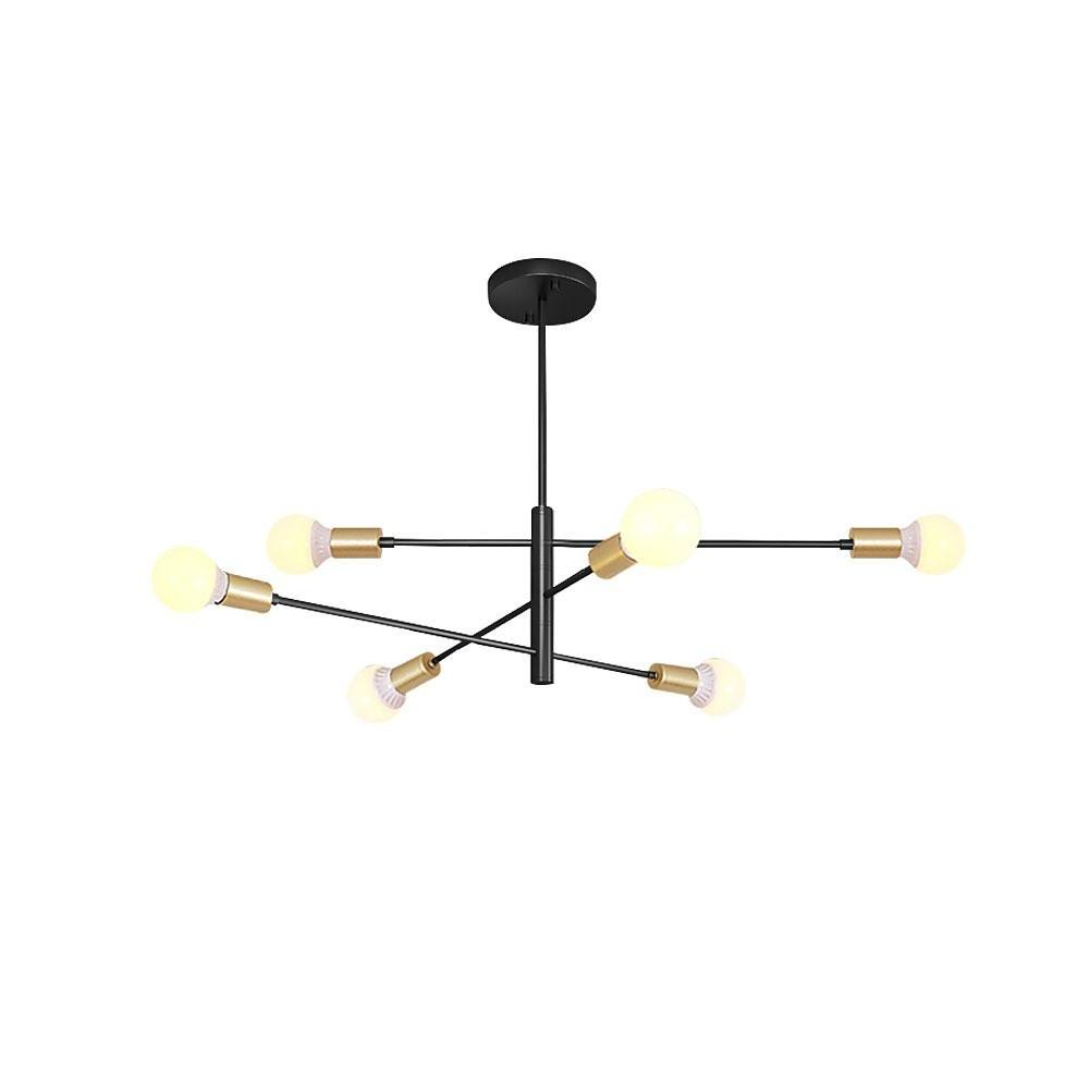 Luxurious 6-Light Sputnik Chandelier with E27 Bulb Base - 41'' Dia x 31'' H