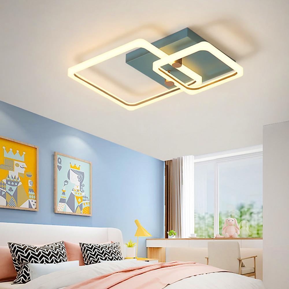 Squares Artistic Dimmable LED Modern Ceiling Lights Flush Mount Lighting