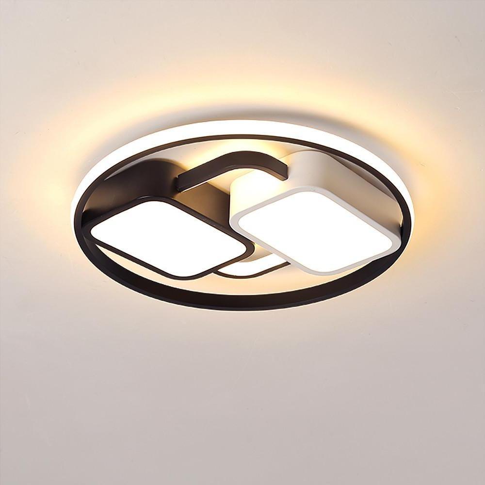 Circles Rectangles Dimmable LED Modern Ceiling Light Flush Mount Lighting