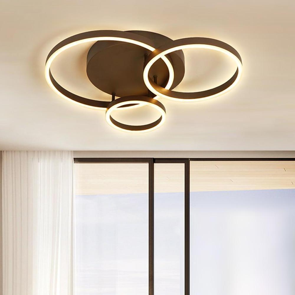 3 Circles Metal Dimmable LED Modern Flush Mount Ceiling Lighting