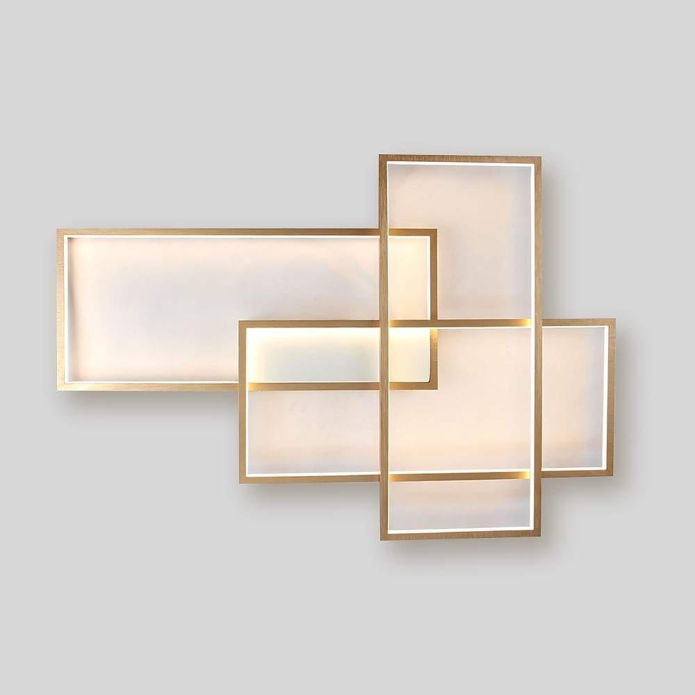 Rectangular Hybrid Modern Flush Mount Ceiling Light With 1 Central LED Light