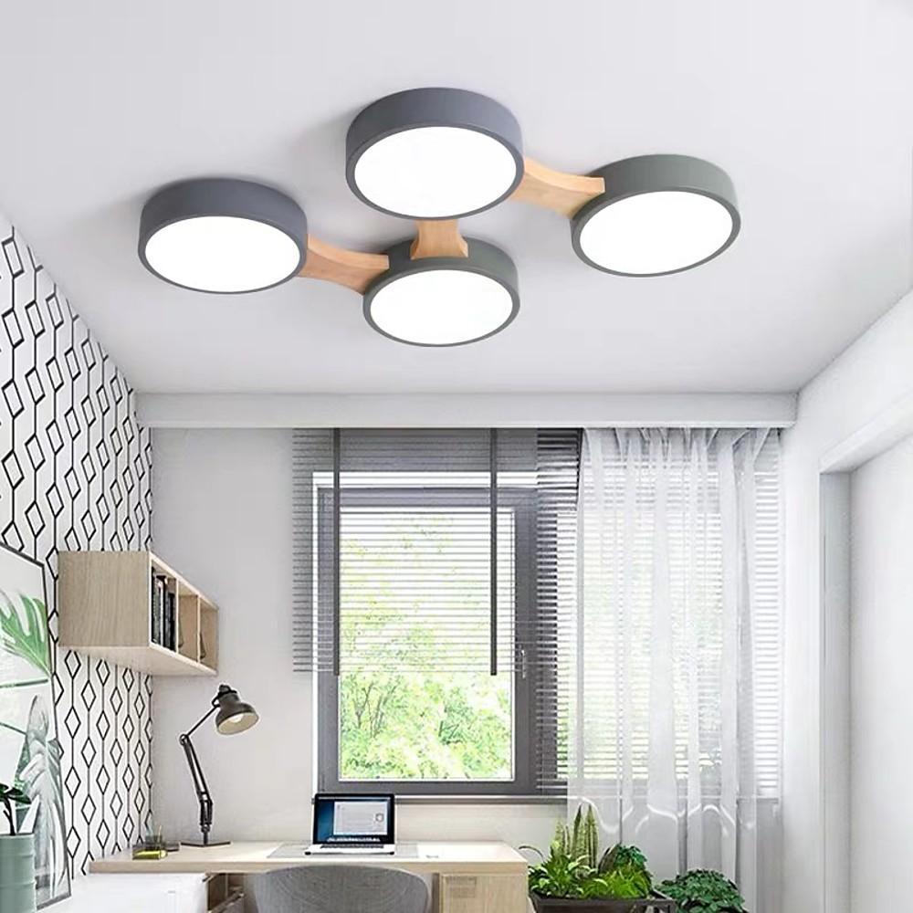 Circular 5 Lights LED Industrial Ceiling Lights Flush Mount Lighting