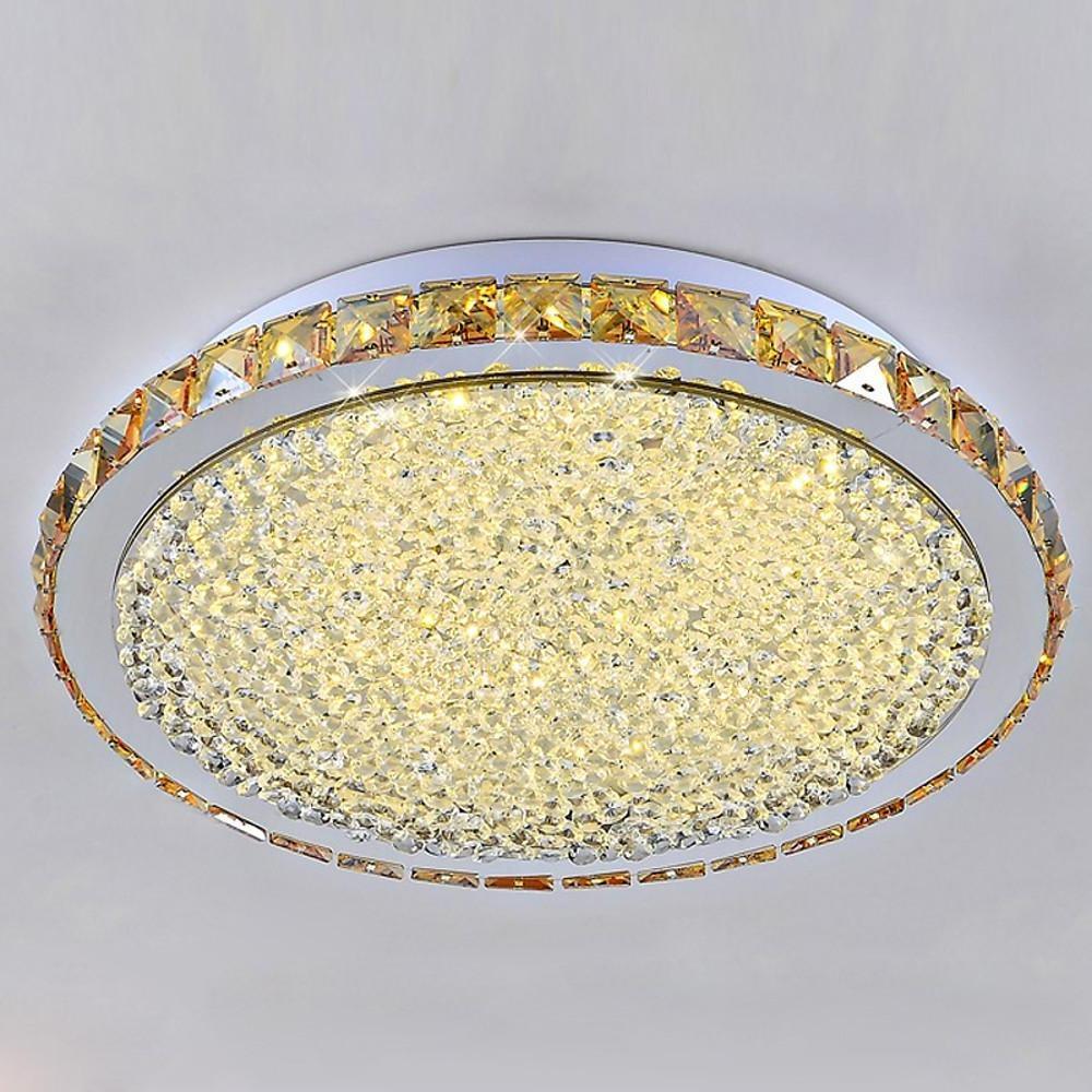 16'' Rounded Antique Painted Metal Crystal LED Modern Ceiling Lights