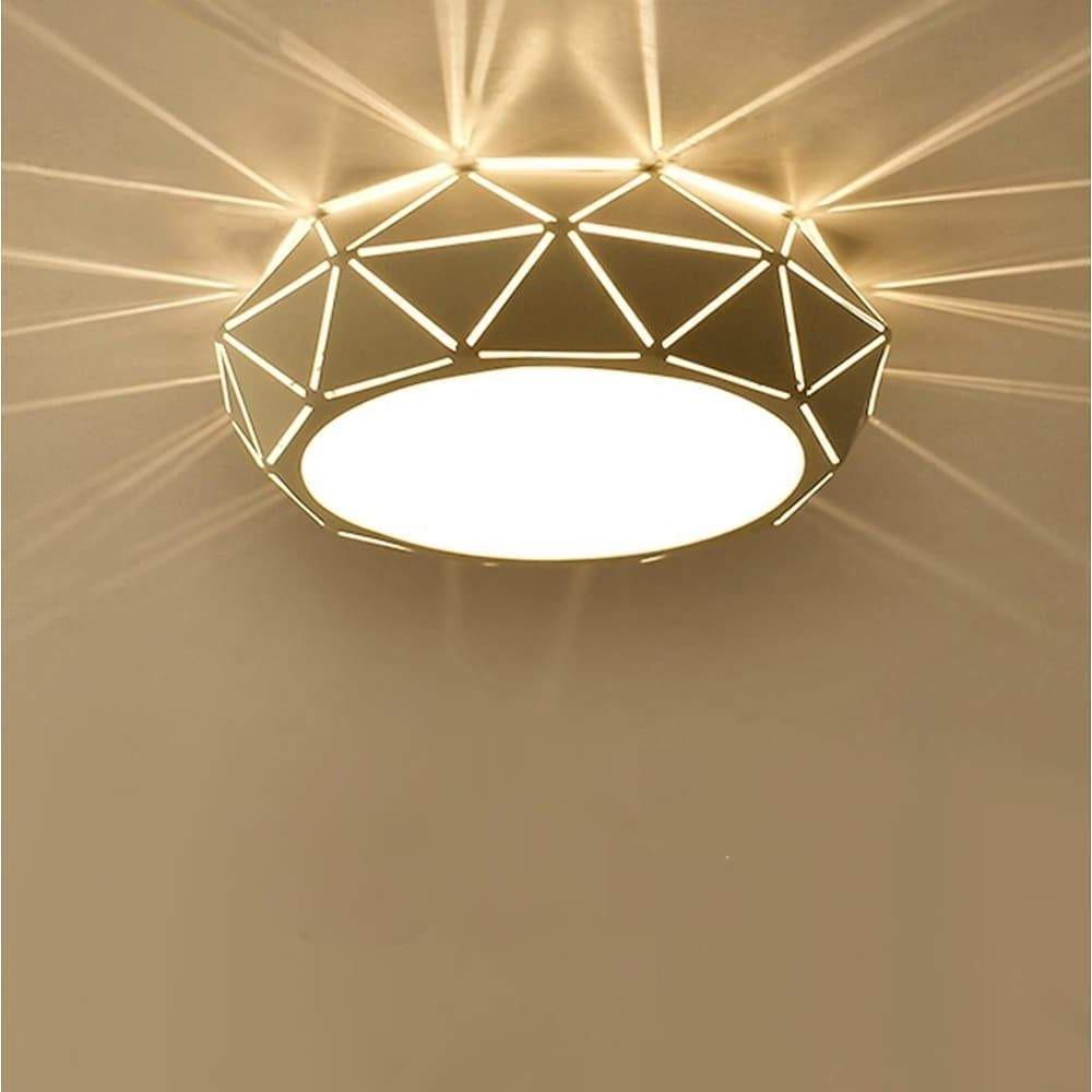 Geometric Drum Shaped LED Modern Flush Mount Lighting Ceiling Lights