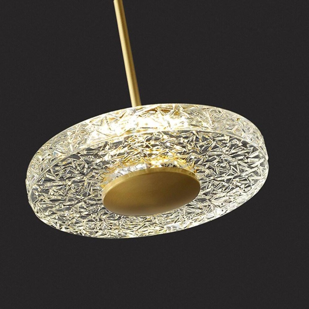 Circular Acrylic Copper LED Gold Nordic Pendant Lighting Hanging Ceiling Lights