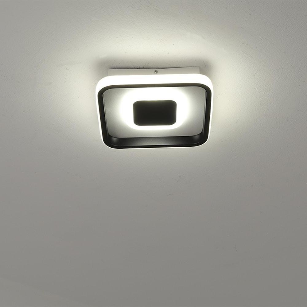 Dual Square LED Black Modern Ceiling Lights Flush Mount Lighting