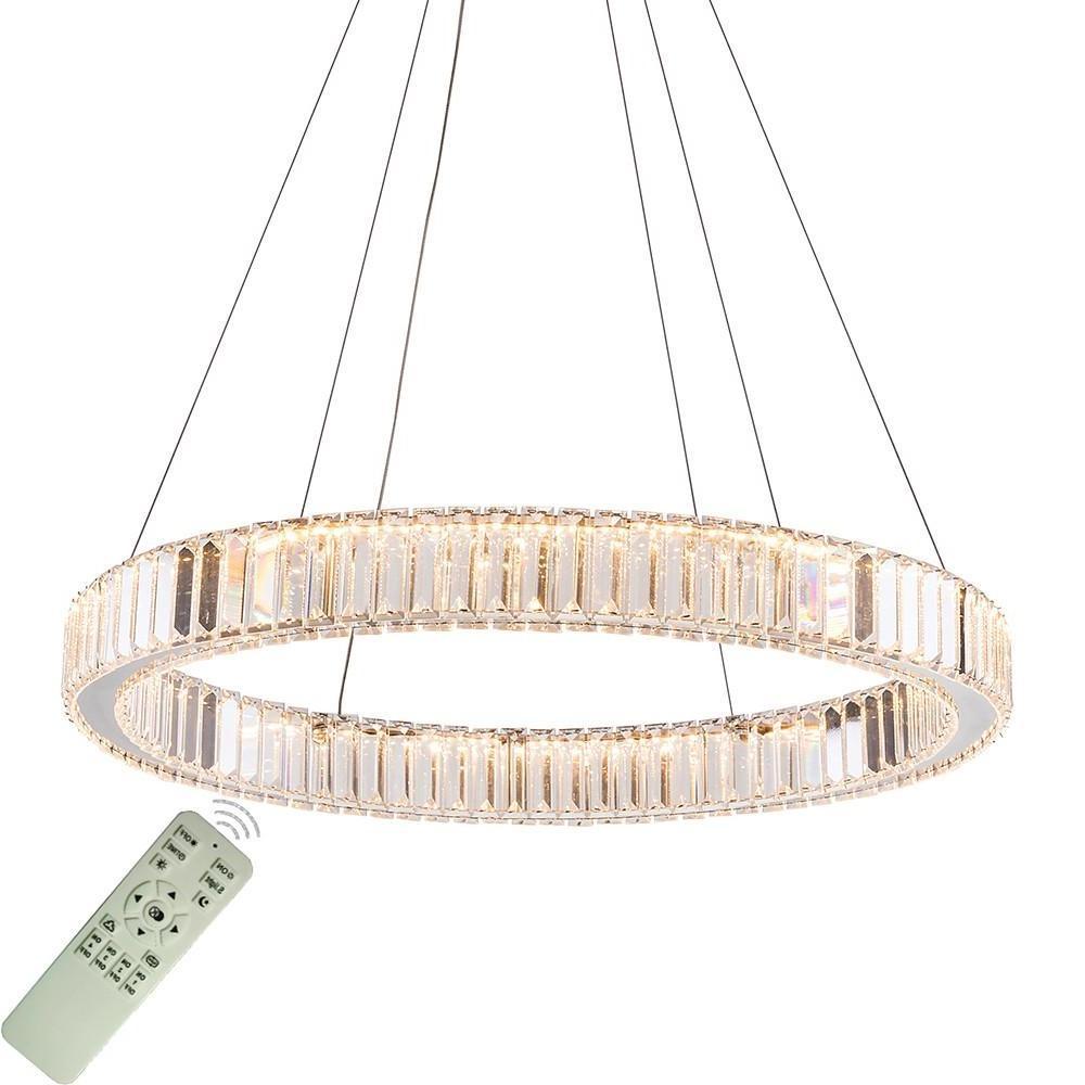 Luxury 1-Light Ring Shaped Wagon Wheel Chandelier in Gold Finish