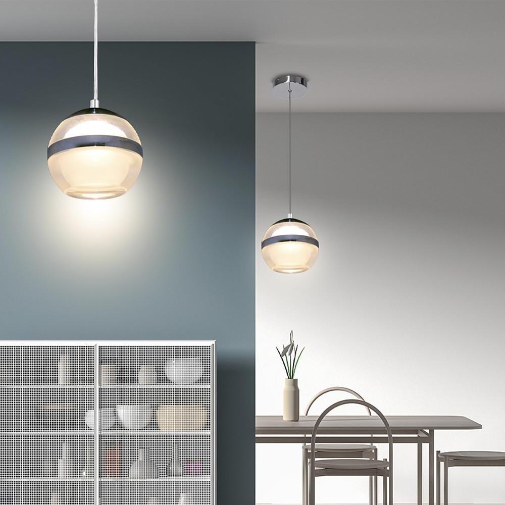 Spherical Acrylic Metal LED Modern Pendant Lights Kitchen Island Lighting