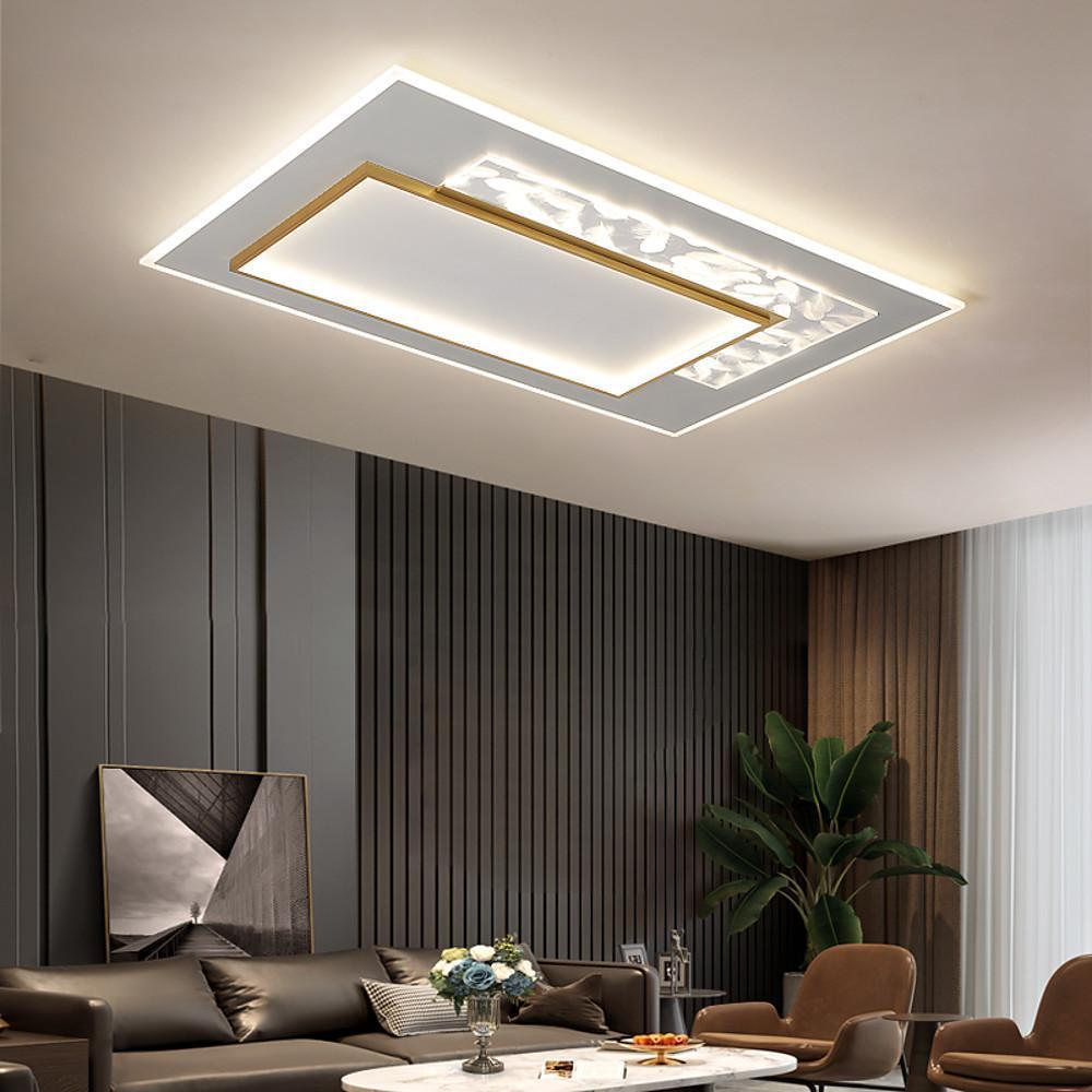 Multiple Squares Pattern Metal LED Flush Mount Ceiling Light for Living Room