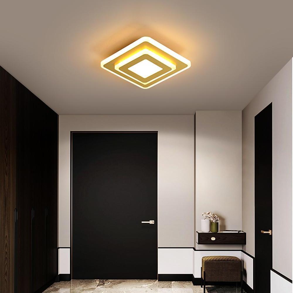 Multi Square LED Flush Mount Ceiling Fixture Light for Hallway Entryway